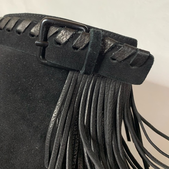 Kennel & Schmenger Miley Fringe Suede Pointed Toe Heeled Boots - Picture 5 of 8